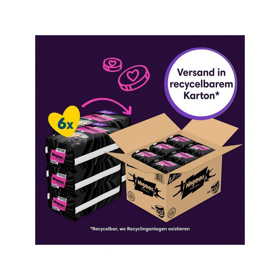 Pampers  Ninjamas für Mädchen 8-12 Jahre MonatsBox 