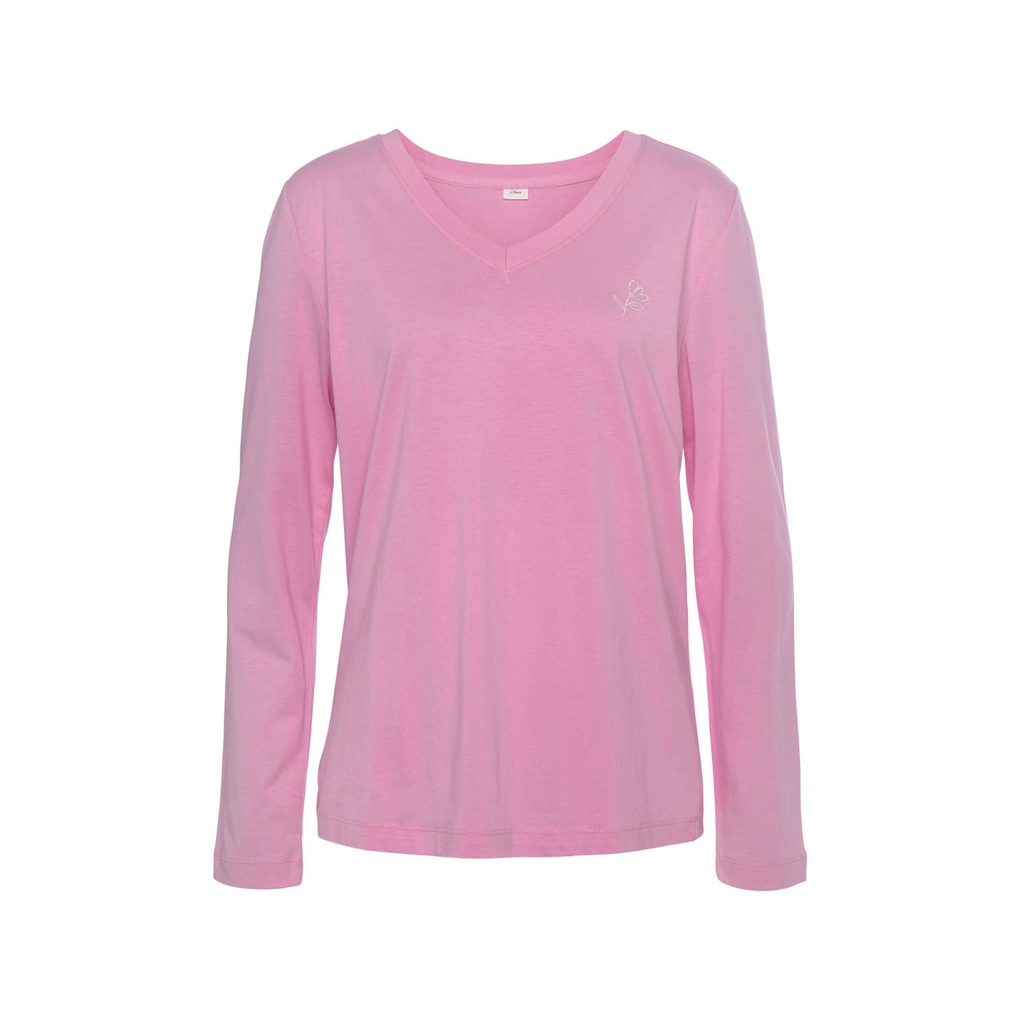 Image of Pyjama Oberteil, Langarm Damen Pink 32-34