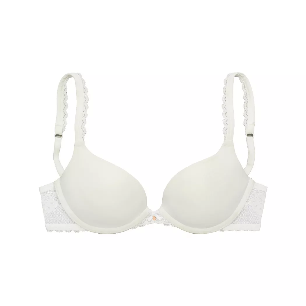 Multiway-BH LASCANA, Damen, Gr. 75, Cup C, beige (creme), Microtouch, Obermaterial: 60% Polyamid, 35% Polyester, 5% Elasthan, Basic, BHs, mit verschiedenen Tragevarianten