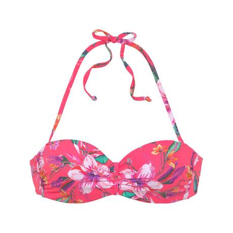 LASCANA Haut de bikini bandeau à armatures motif floral  