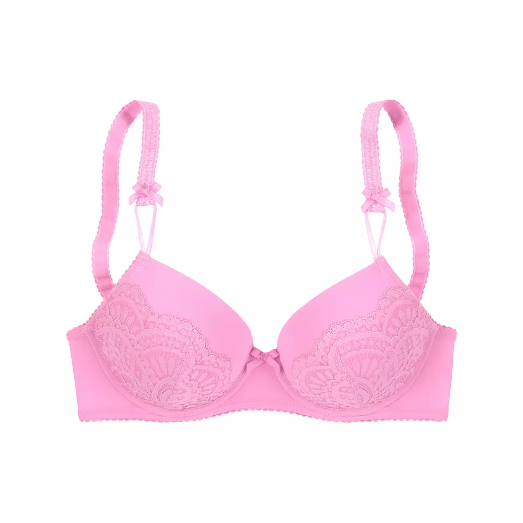 Lascana - Bügelloser BH, wattiert, für Damen, Lila, Größe 85D