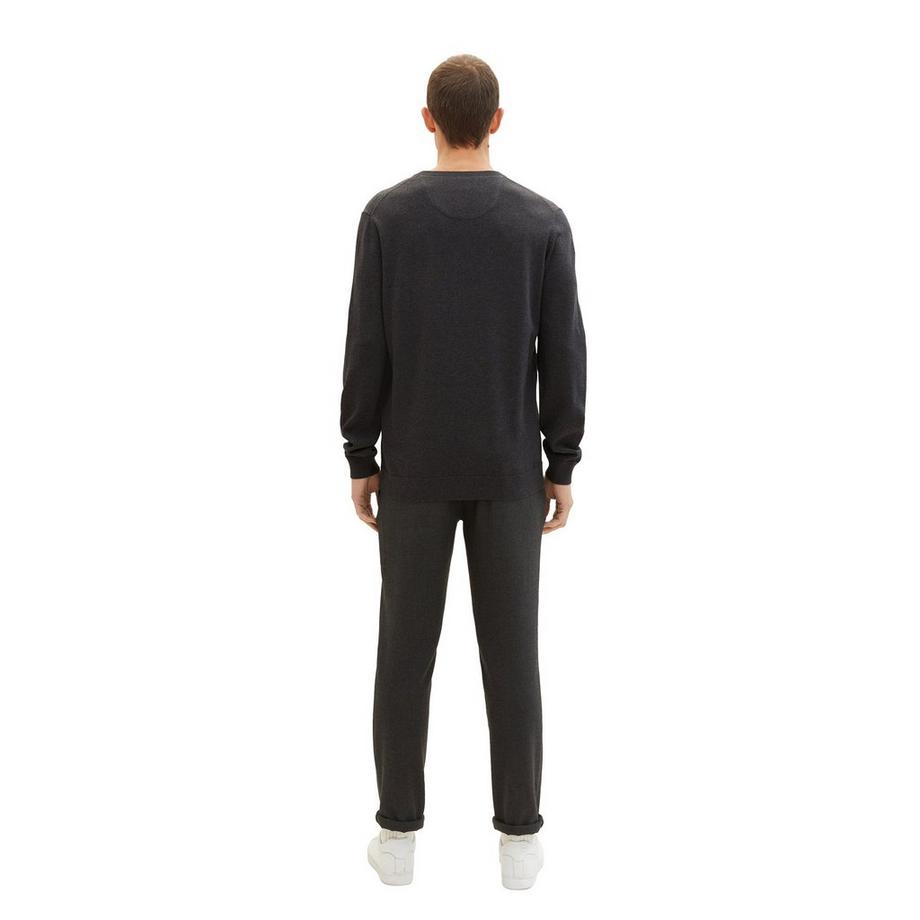 TOM TAILOR Pull Col V Coupe Droite  