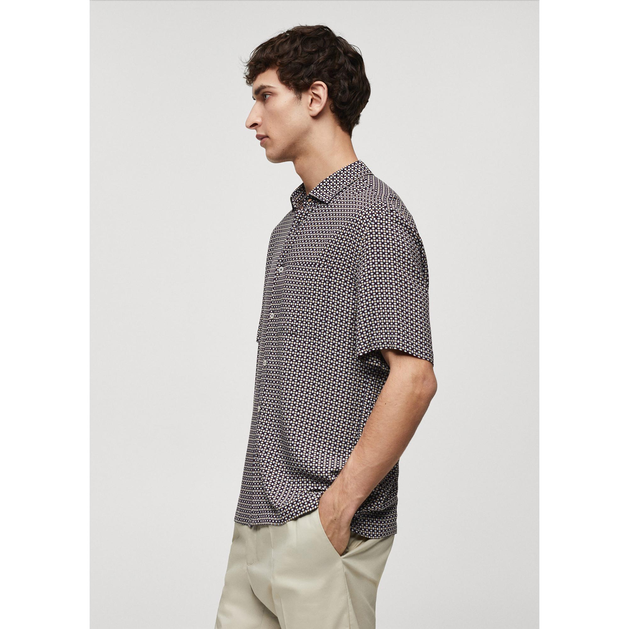 Mango Man Camicia Maniche Corte Regular Fit  