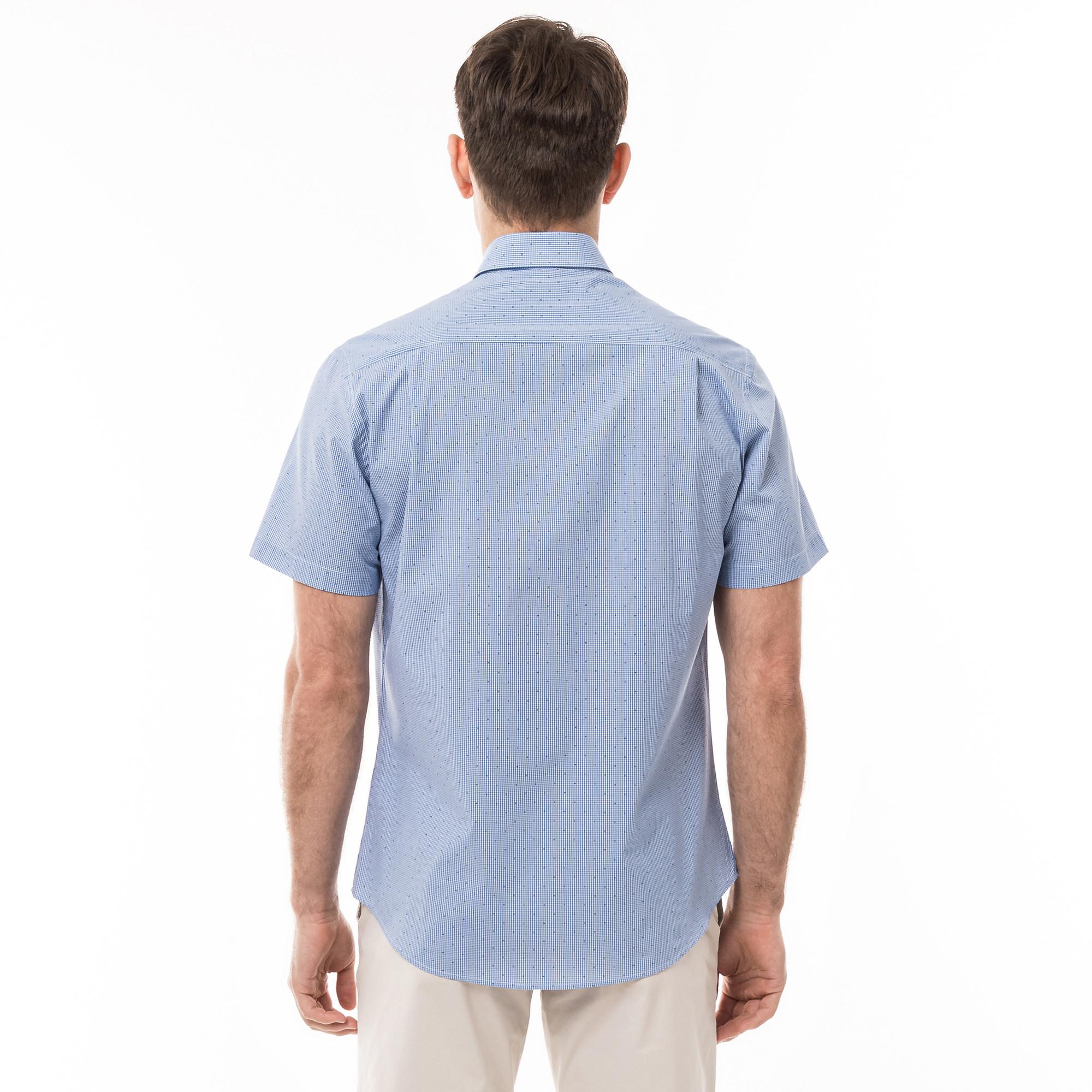 Manor Man Classic Fit Kurzarm Gemustertes Hemd  