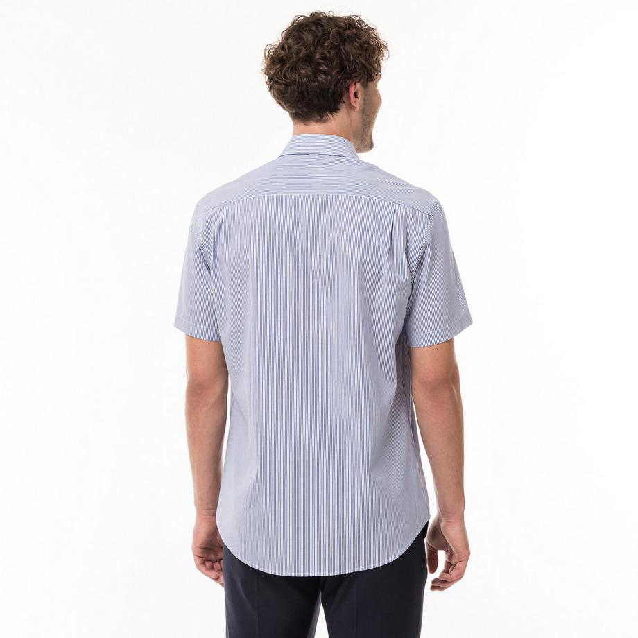 Manor Man Camicia Classic Fit maniche corte a righe  