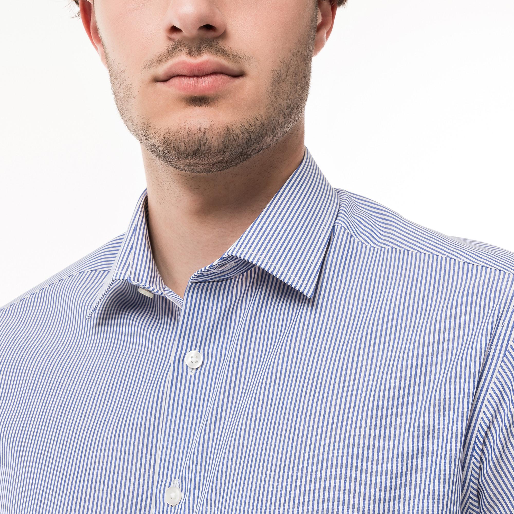 Manor Man Camicia Classic Fit maniche corte a righe  