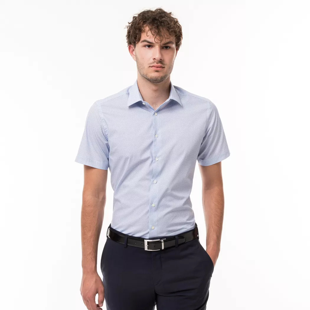 Manor Man - Hemd, Modern Fit, kurzarm, für Herren, Weiss, Größe L