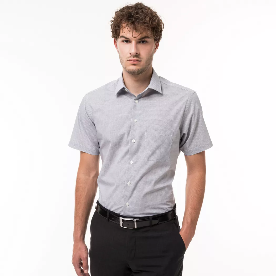 Manor Man - Hemd, Classic Fit, kurzarm, für Herren, Weiss, Größe L