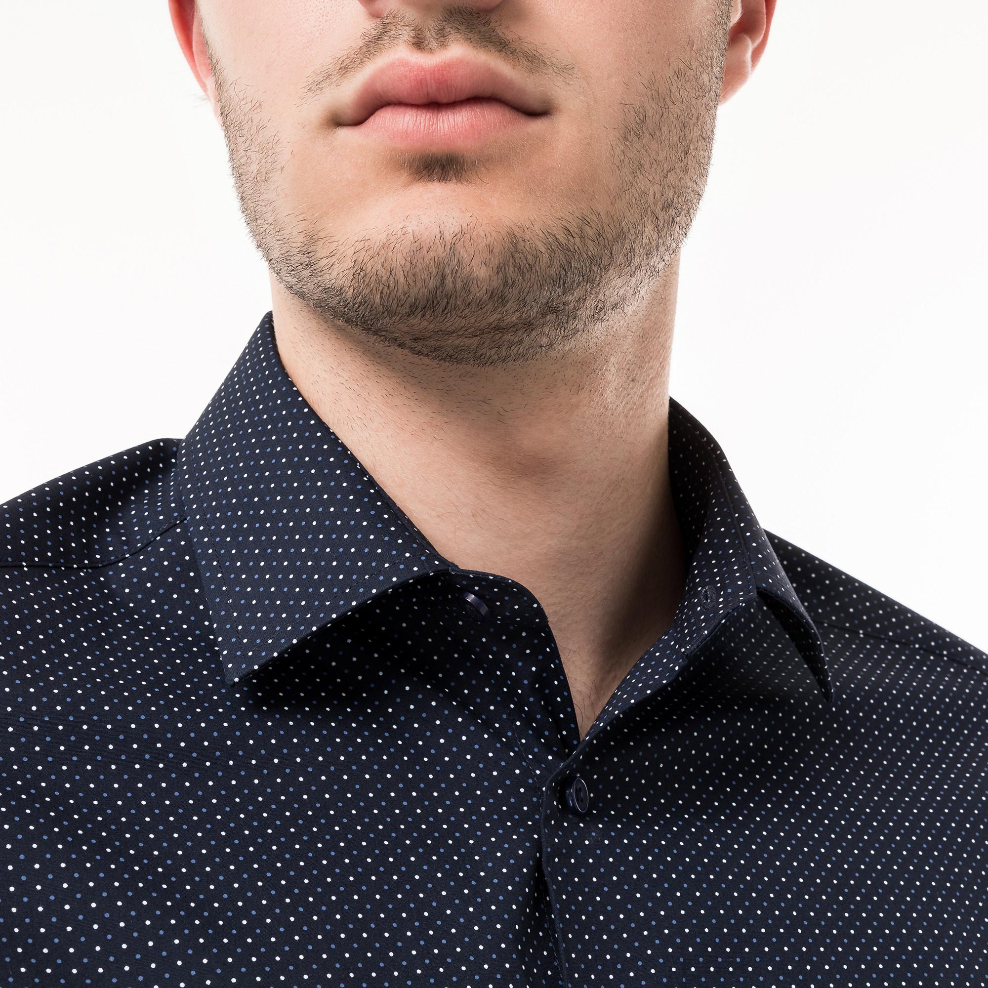 Manor Man Modern Fit Chemise Manches Courtes Motif  