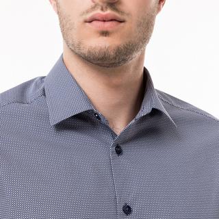 Manor Man Classic Fit Kurzarm Gemustertes Hemd  