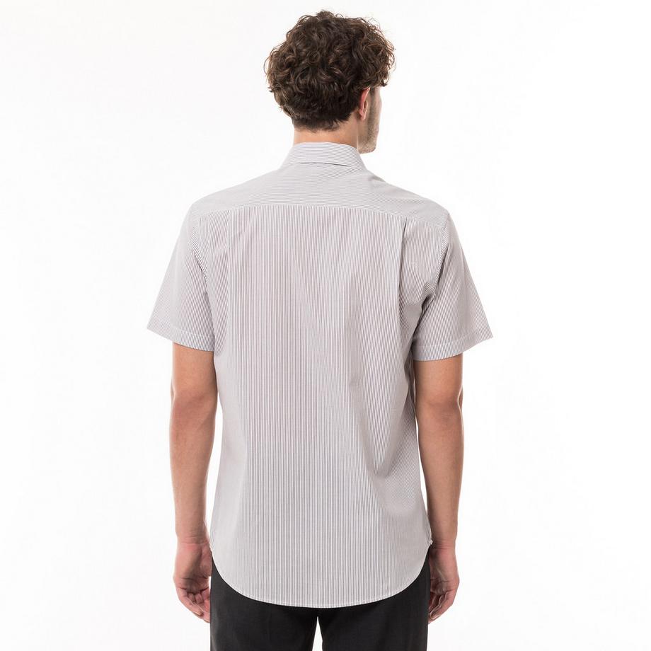 Manor Man Classic Fit Kurzarm Hemd gestreift  