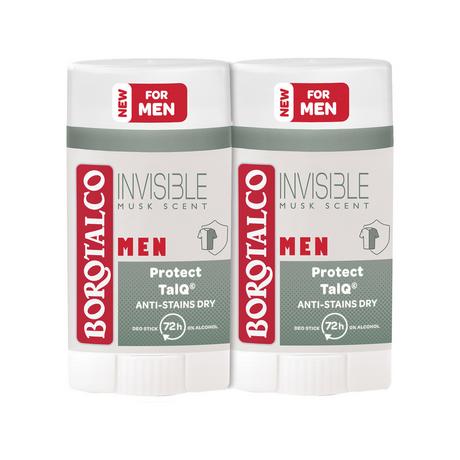 BOROTALCO Men Invisible Dry Stick 2x40ml Deo Men Invisible Dry Stick Duo 