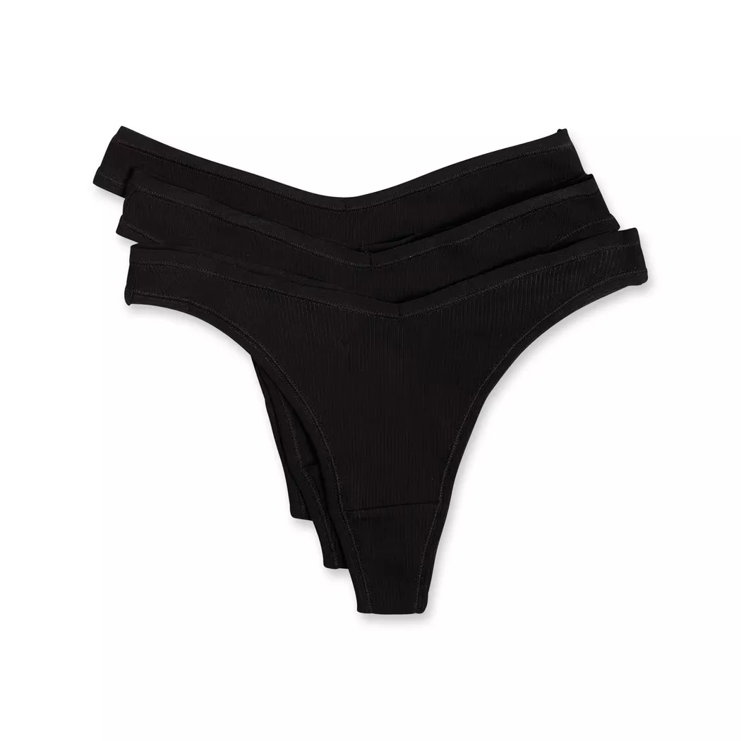 Etam Lace Tanga Black L 2