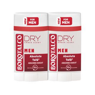 BOROTALCO Men ExtraDryAmber Stick 2x40ml Deo Men Extra Dry Amber Stick Duo 