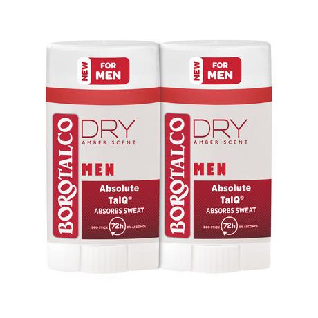 BOROTALCO Men ExtraDryAmber Stick 2x40ml Deo Men Extra Dry Amber Stick Duo 