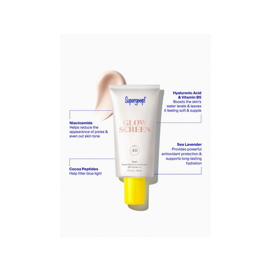 Supergoop  Glowscreen - Sonnenschutzmittel LSF 30 PA+++ mit Hyaluronsäure + Niacinamid 