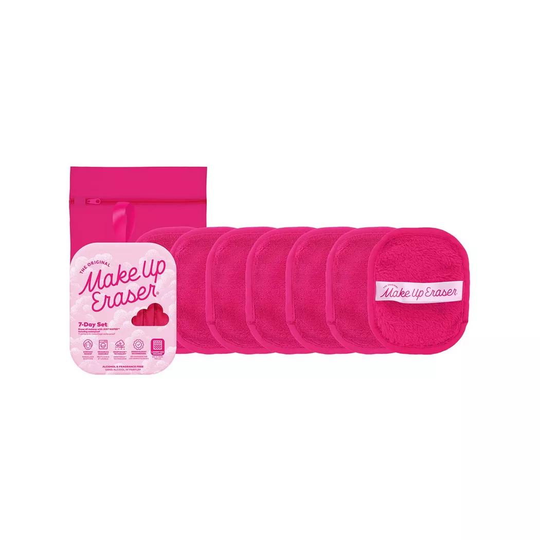 Make up Eraser - Original Pink 7-Day Set - Wiederverwendbares Abschminktücher-Set, 7 Stück