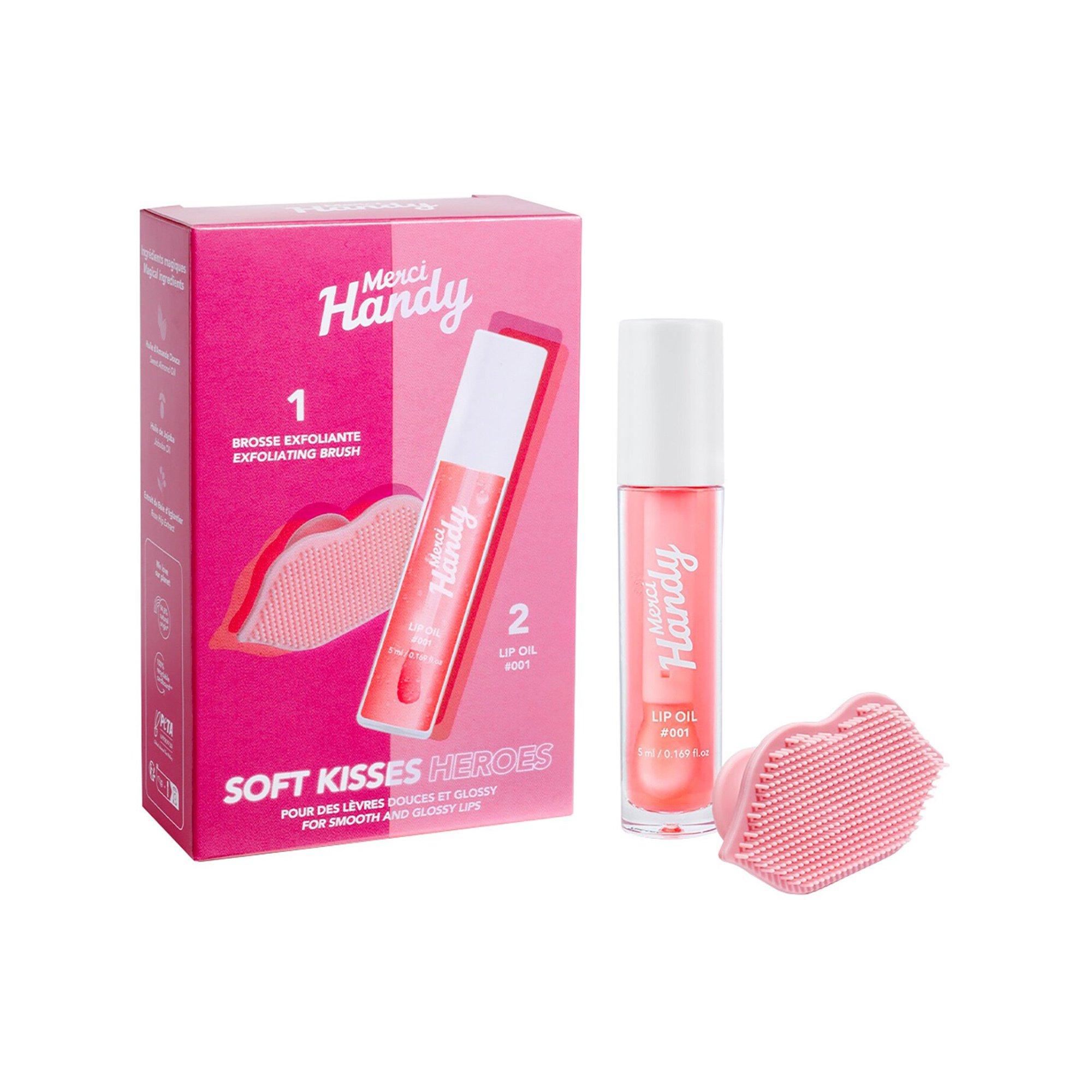 Image of Kit Soft Kisses Heroes - Lippenöl & Peelingbürste Unisex Set