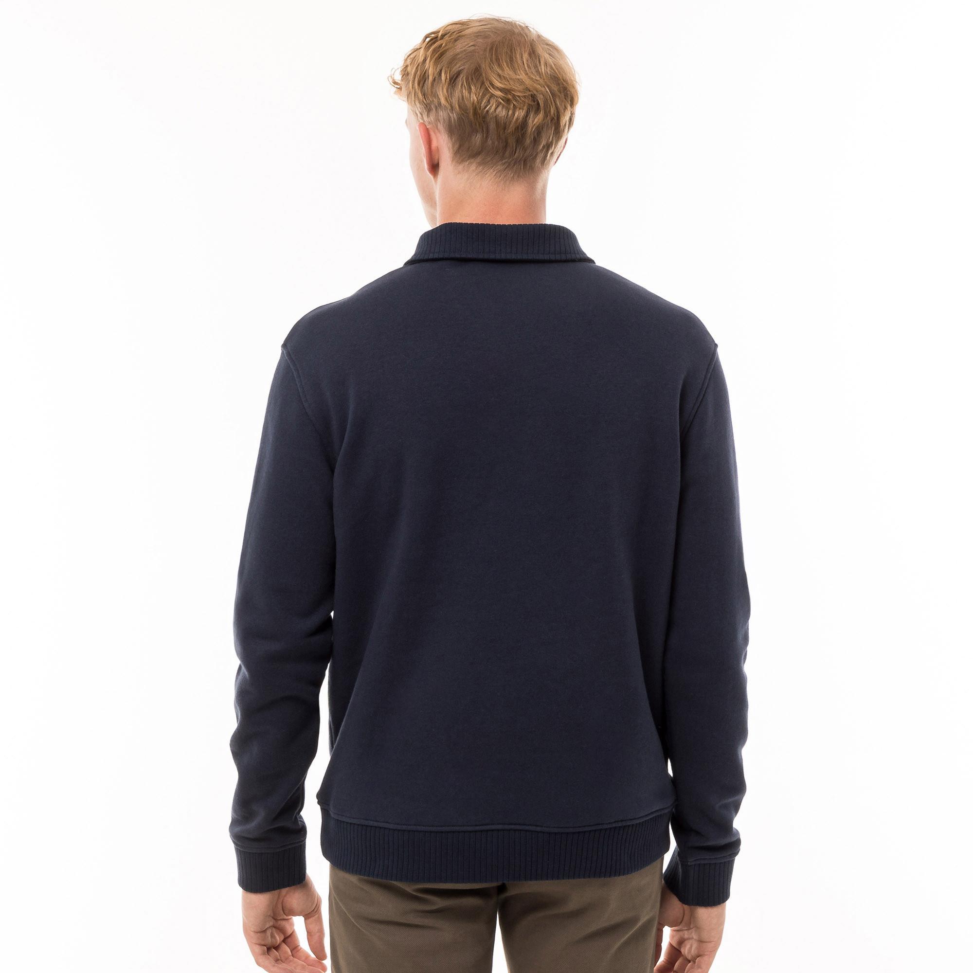 Manor Man Sweat Col Montant Half Zip  