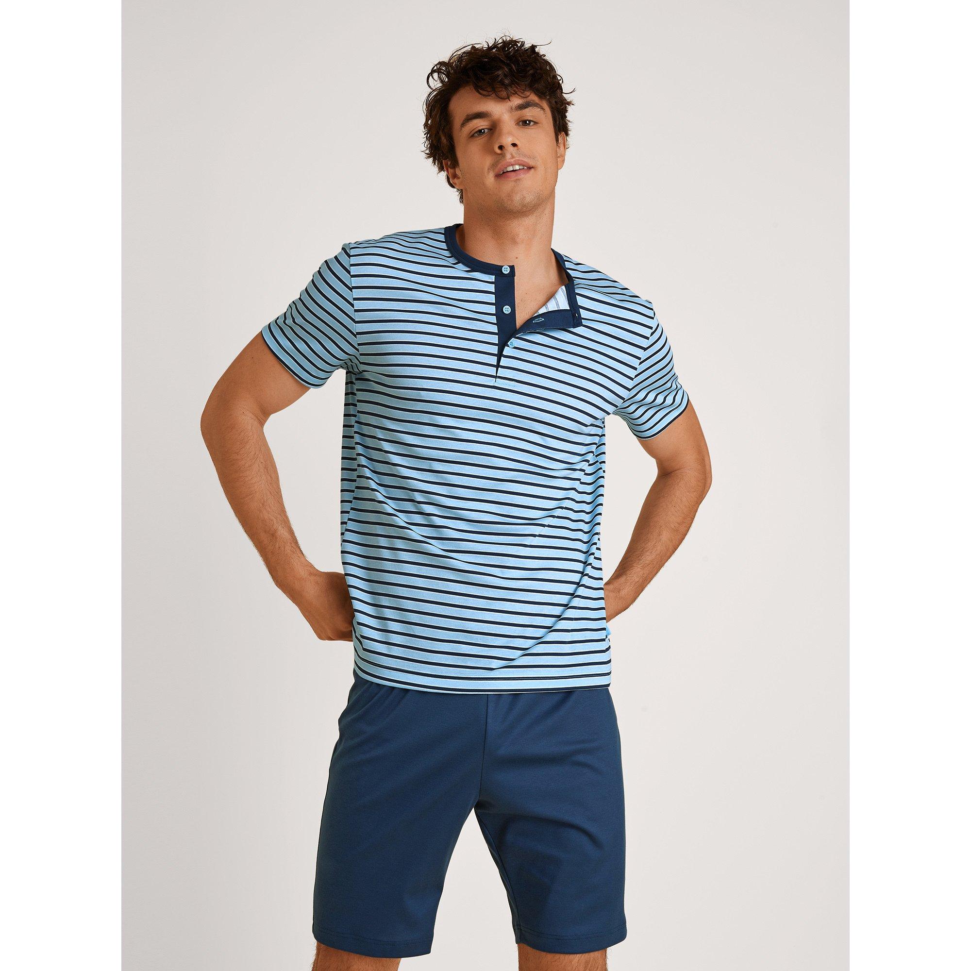 Image of Pyjama Herren Türkisblau L