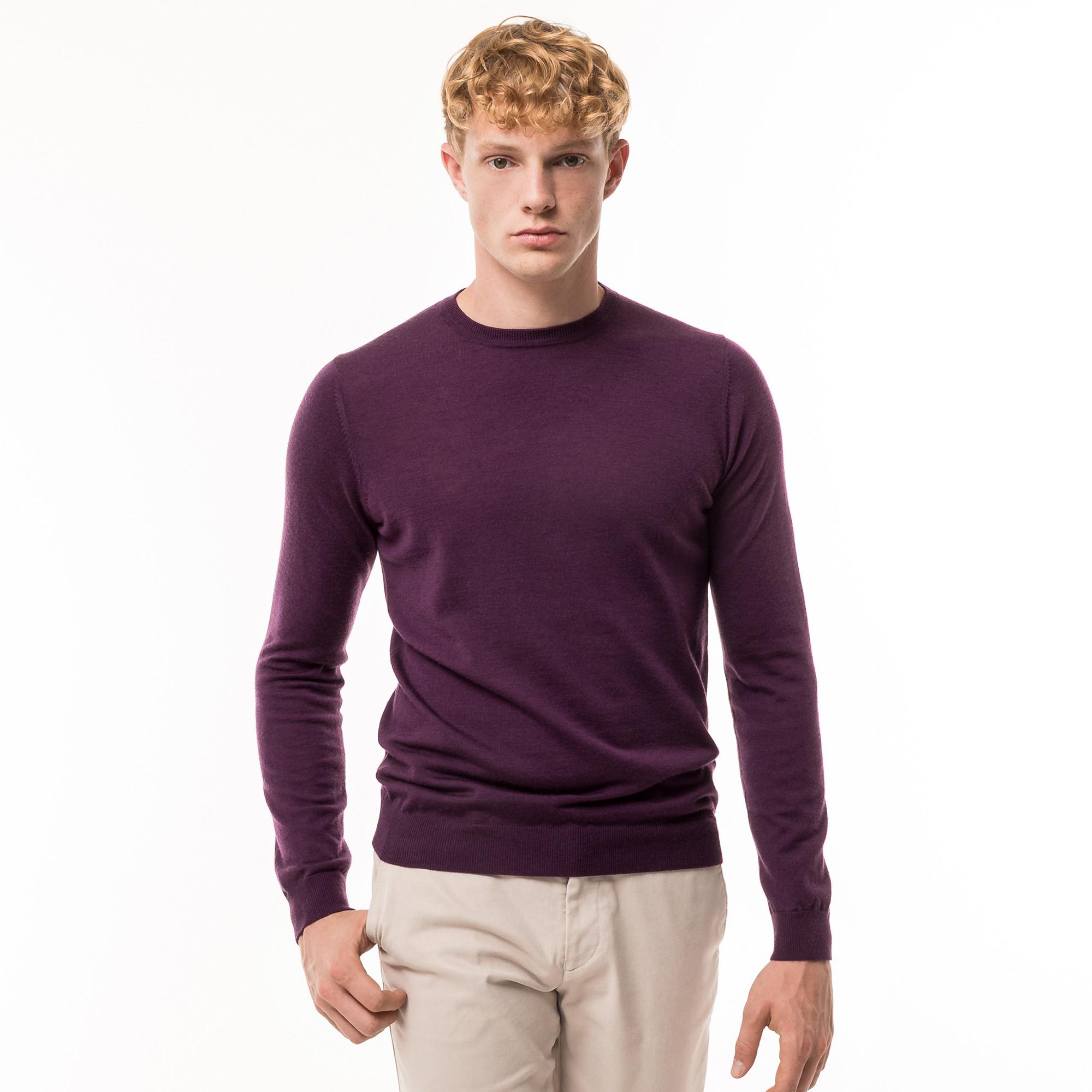 Manor Man  Pullover Merino, Rundhals 