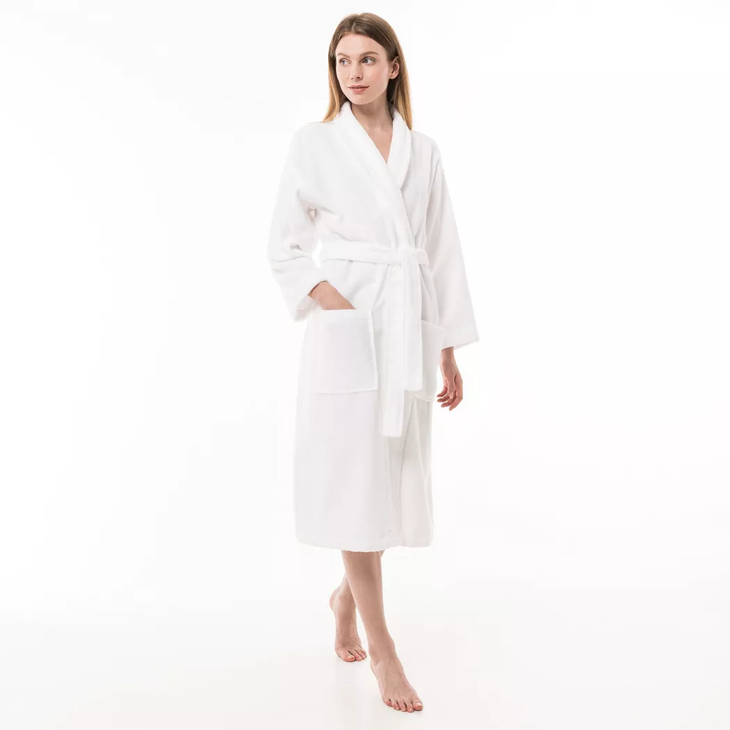 Manor - Bademantel, unisex, für Damen, Weiss, Größe S/M 3