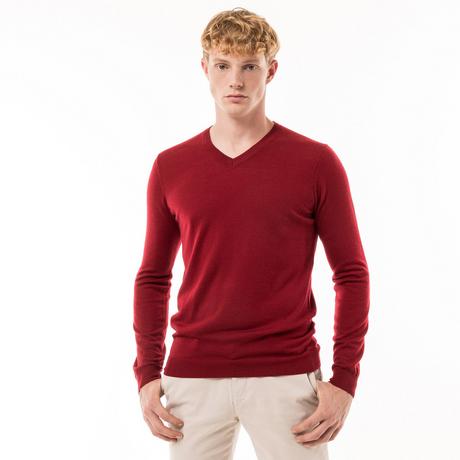 Manor Man  Pullover Merino, V-Neck 