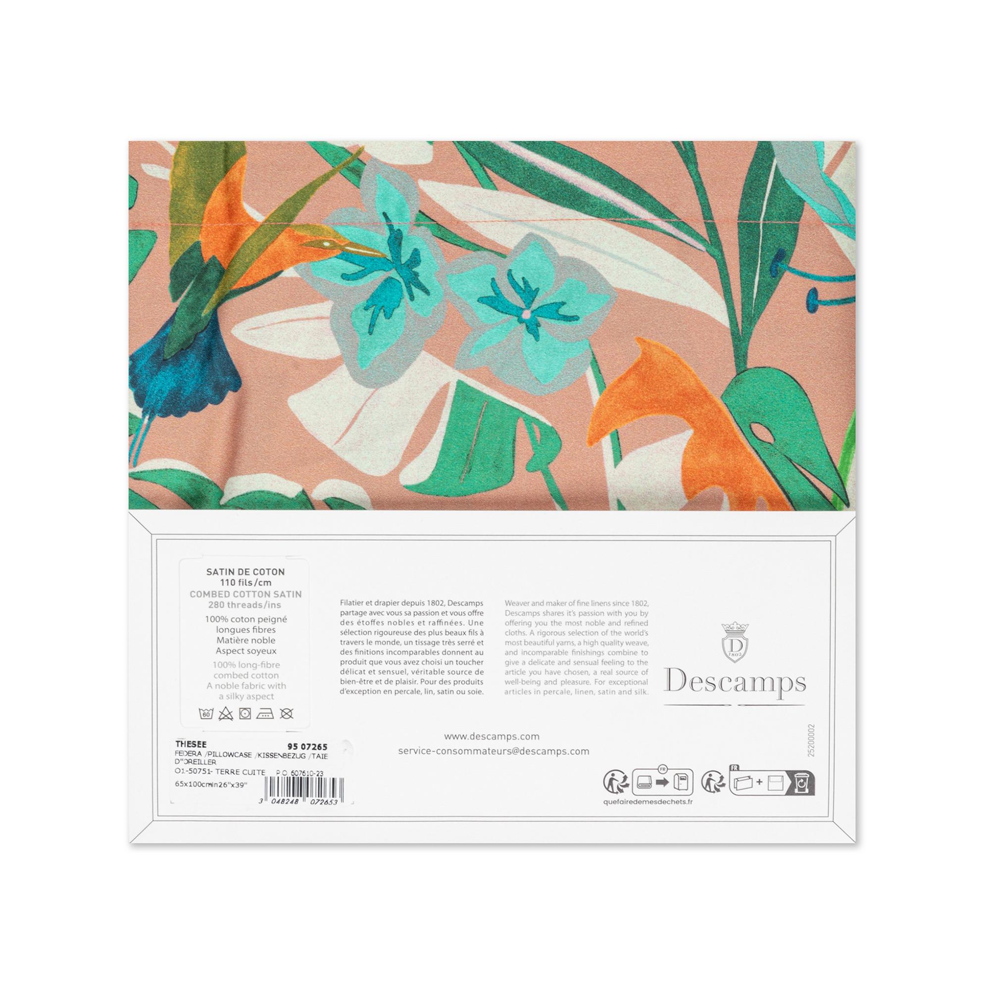 DESCAMPS Thesee Kissenbezug mit Tropenmuster  