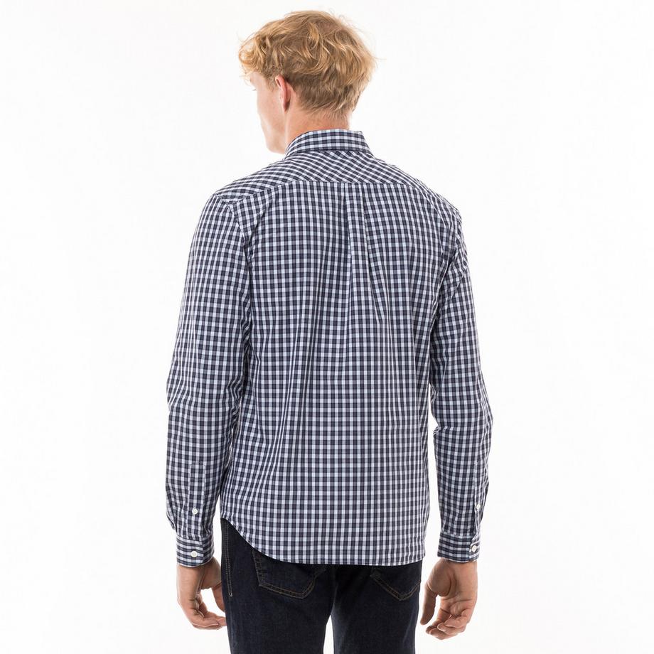 LACOSTE Popeline Gingham Quadri Camicia Maniche Lunghe  