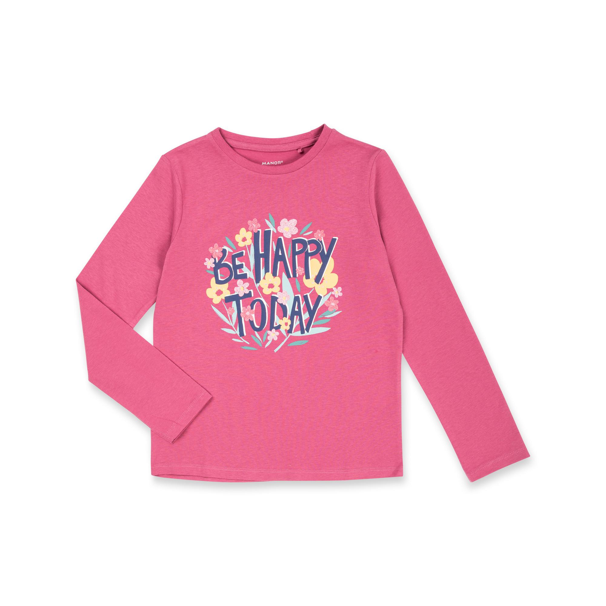 Image of T-shirt, Langarm Mädchen Himbeere 104