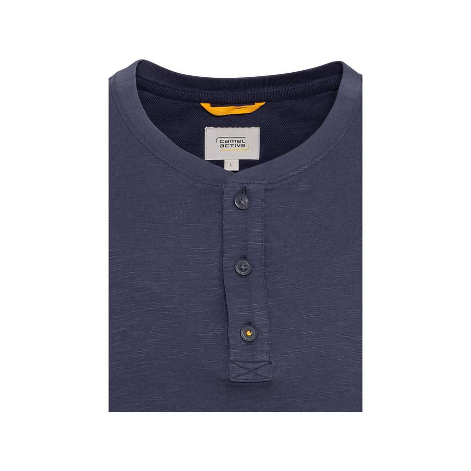 camel active T-shirt Henley Neck Maniche Corte  