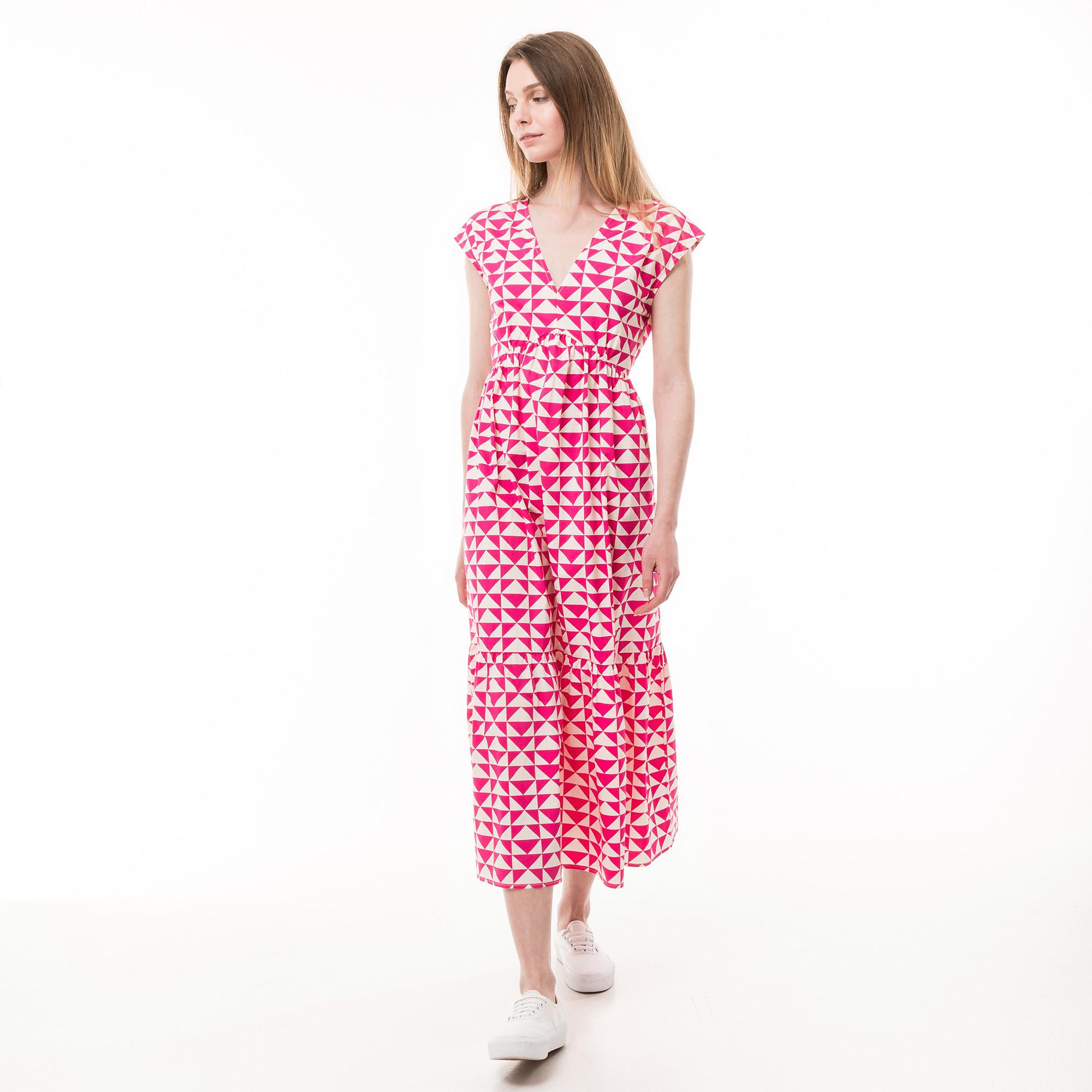 Image of Freizeitkleid, Kurzarm Damen Himbeere 34