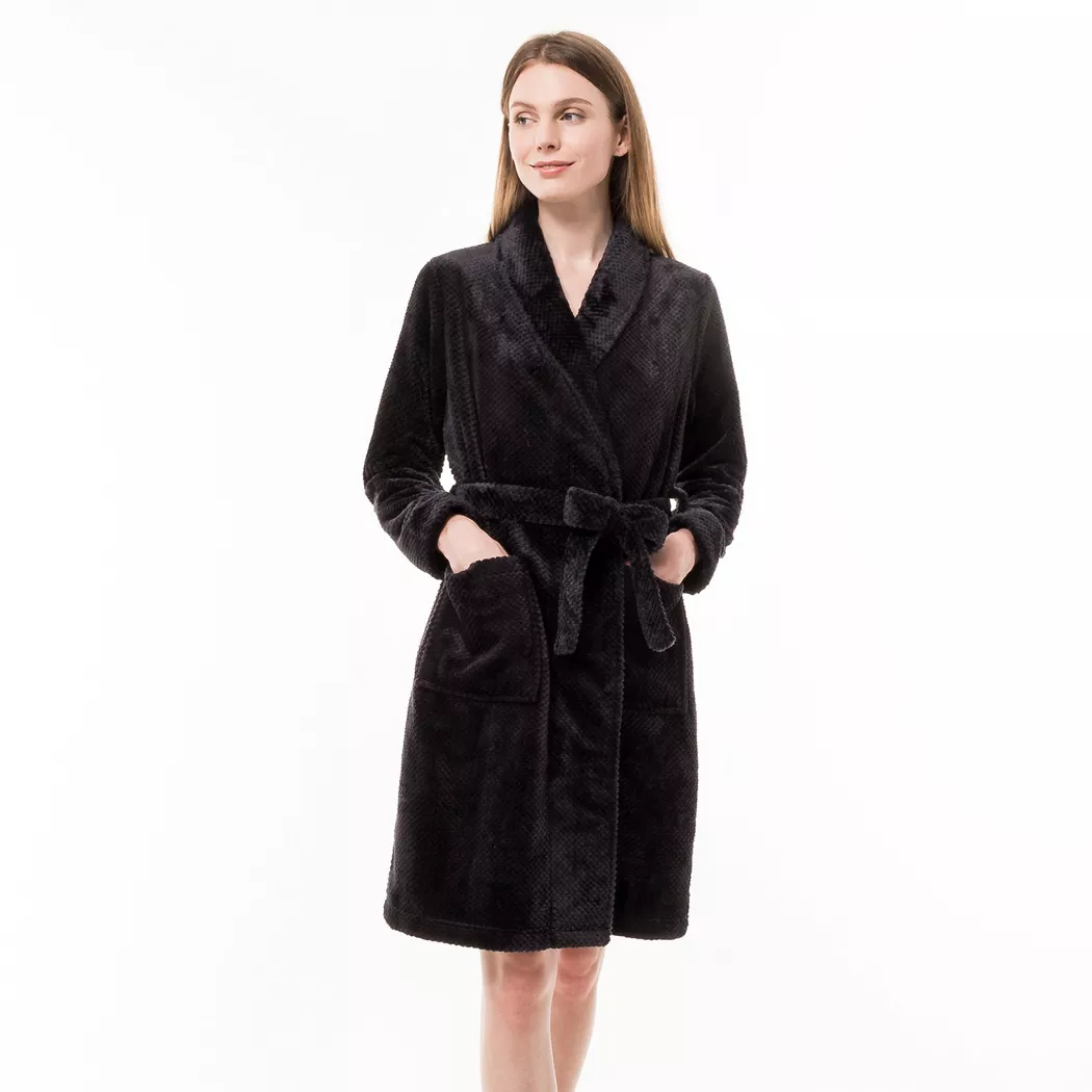Manor Woman - Bademantel, Damen, für Damen, Black, Größe XS