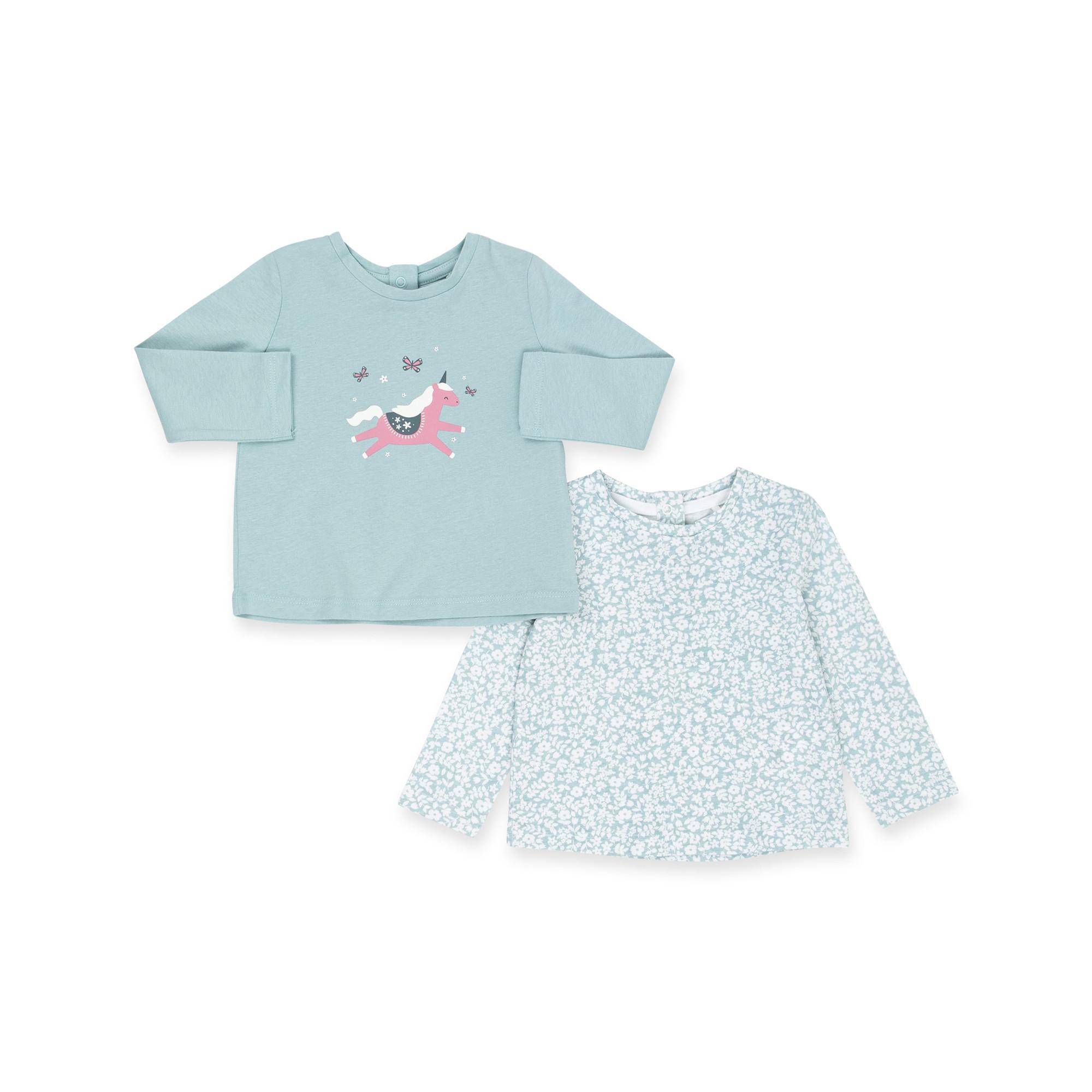 Image of Duopack, T-shirts, Langarm Unisex Mint 104