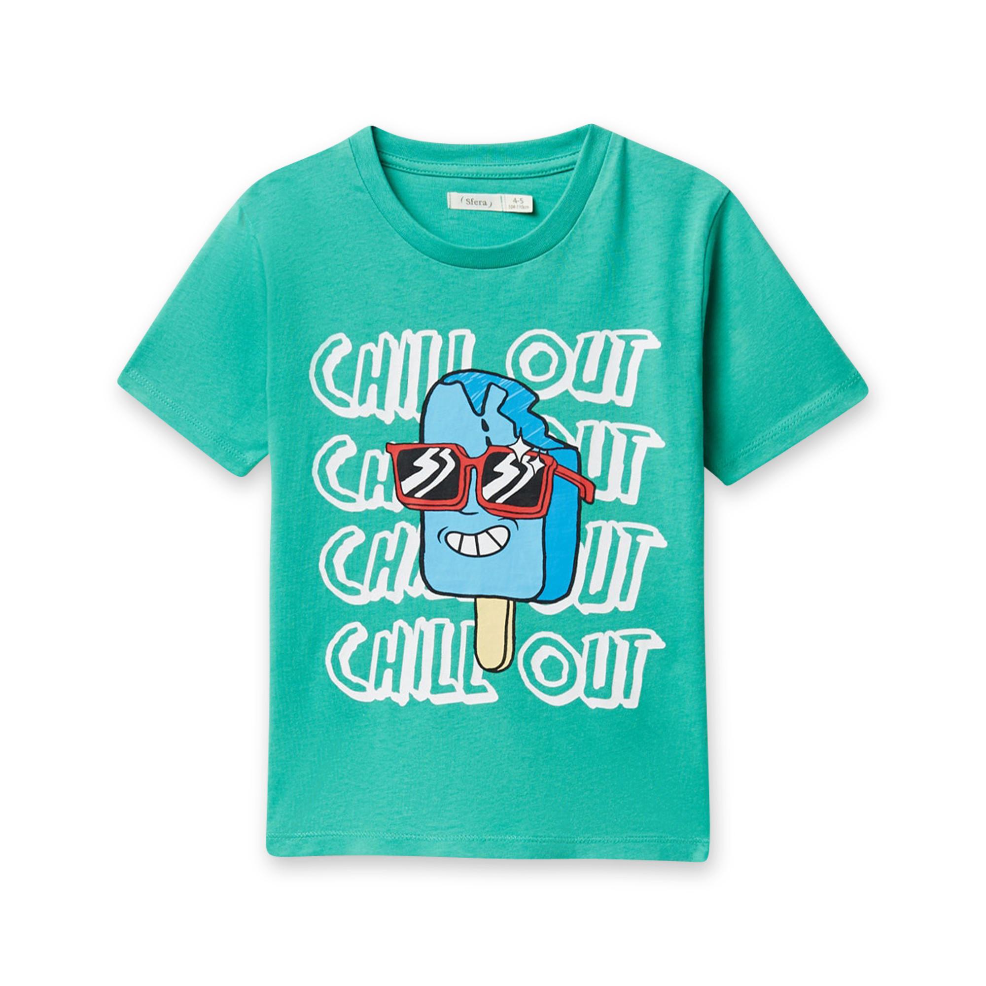 Image of T-shirt, Kurzarm Jungen Grün 104-110