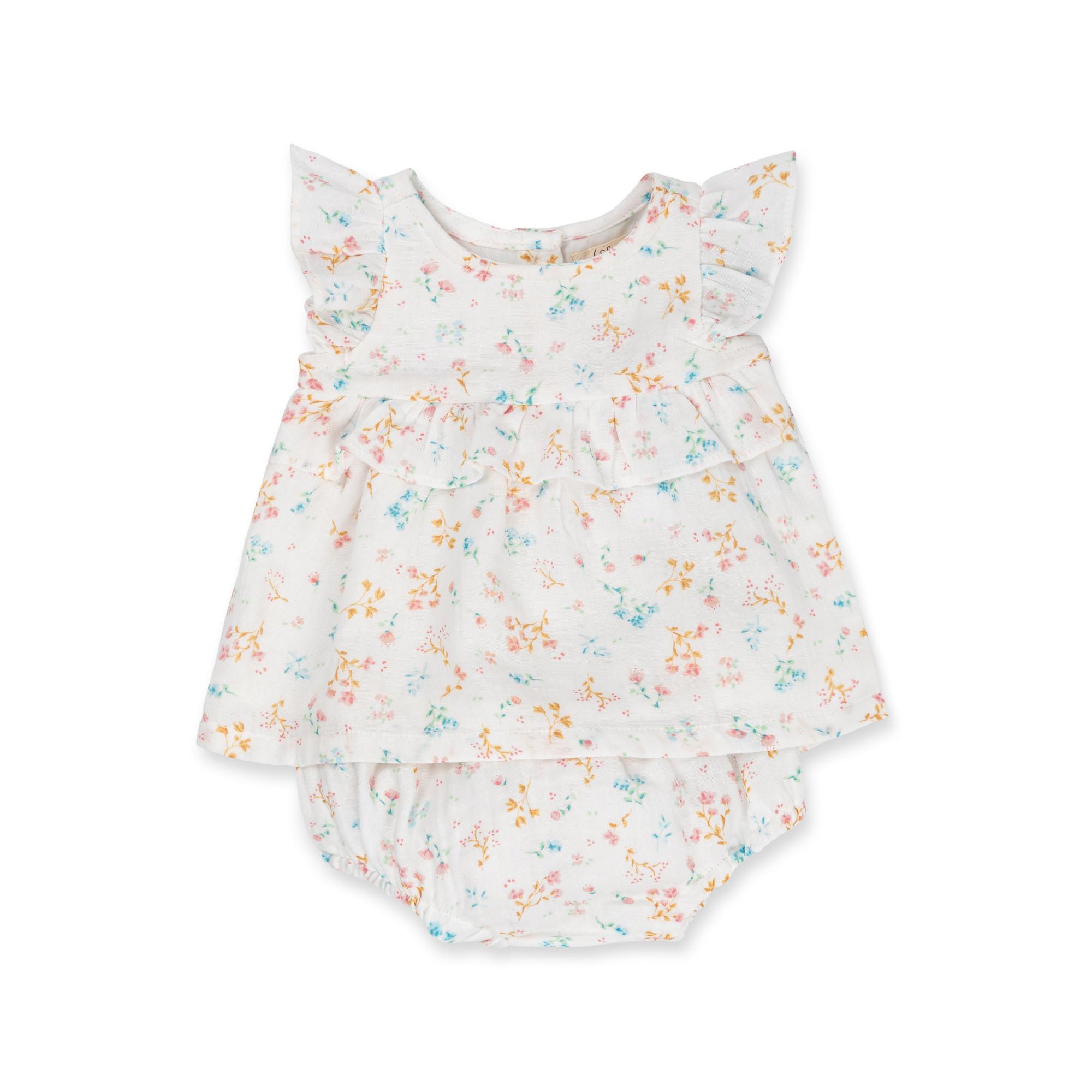 Image of Set: Kleid & Pluderhose Unisex Creme 68-74