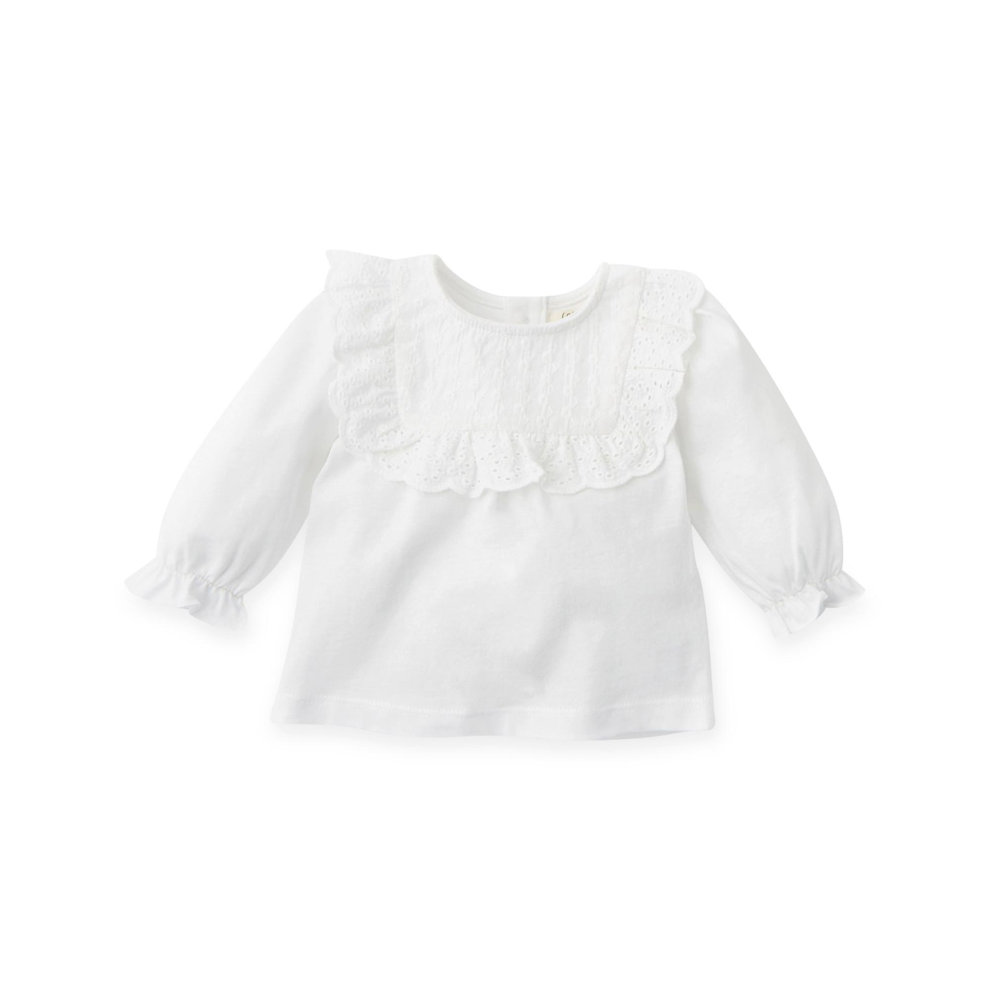 Image of T-shirt, Langarm Unisex Weiss 56-62