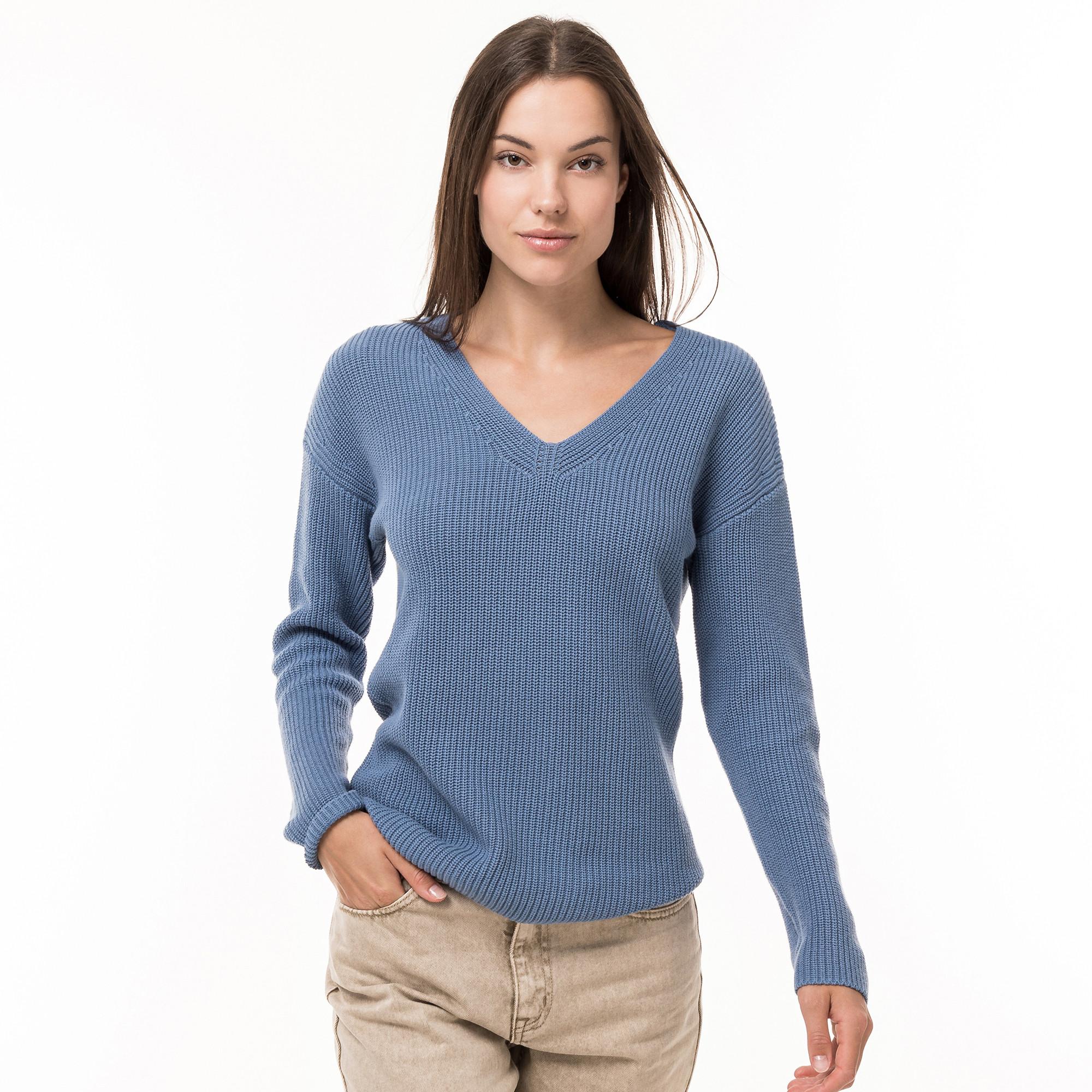 Image of Pullover, Rundhals Damen Blau L