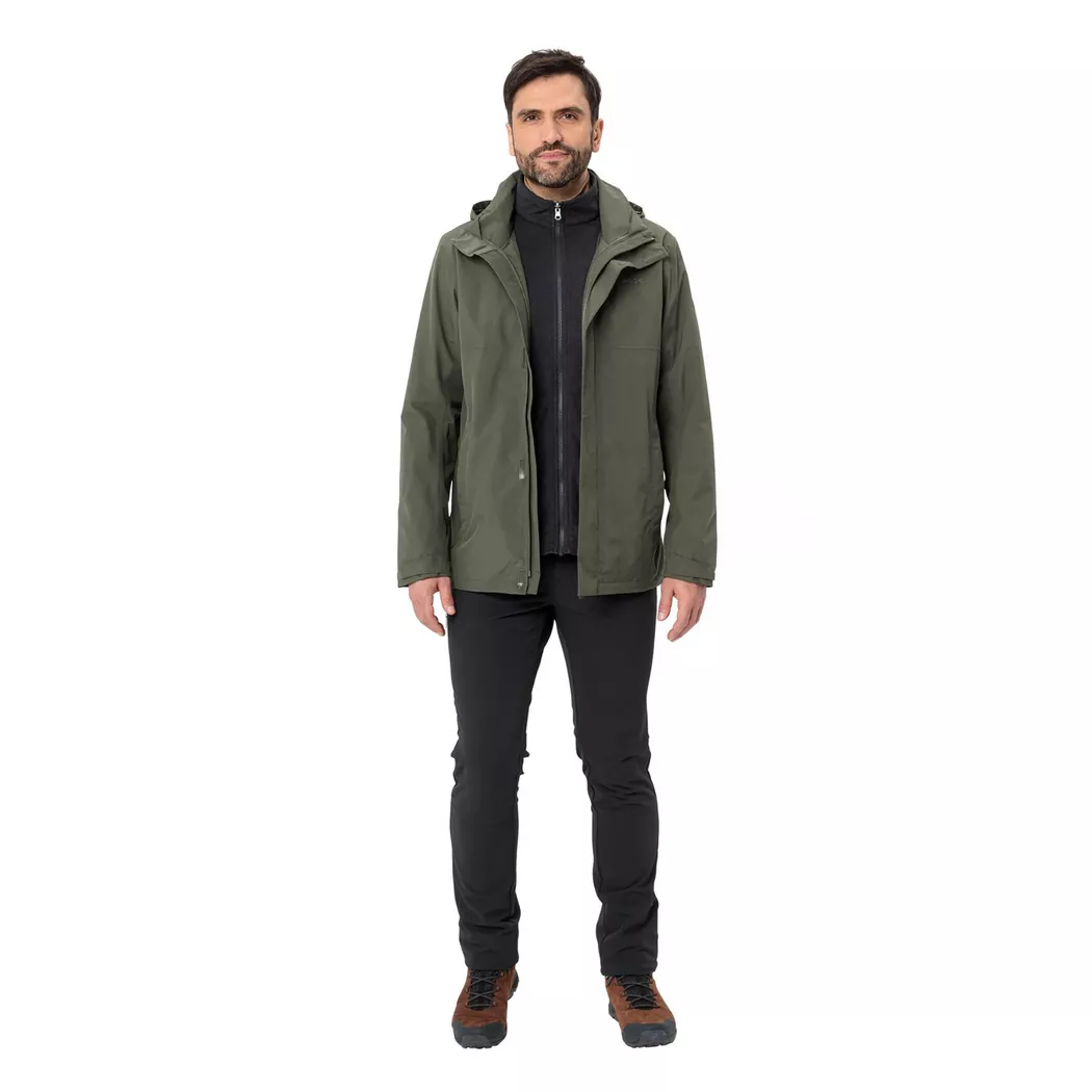 VAUDE - Trekkingjacke mit Kapuze, für Herren, Khaki, Größe S