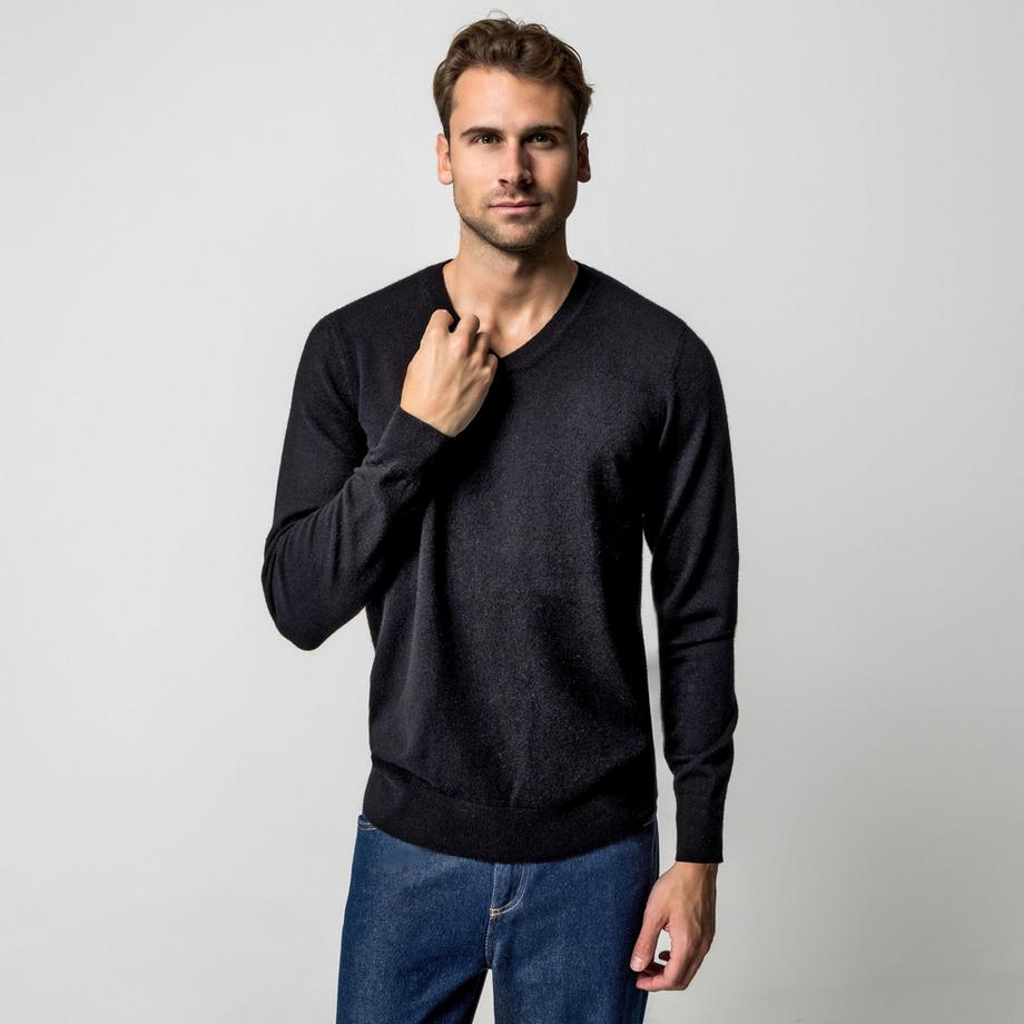 Manor Man Cashmere V-Neck Pullover  