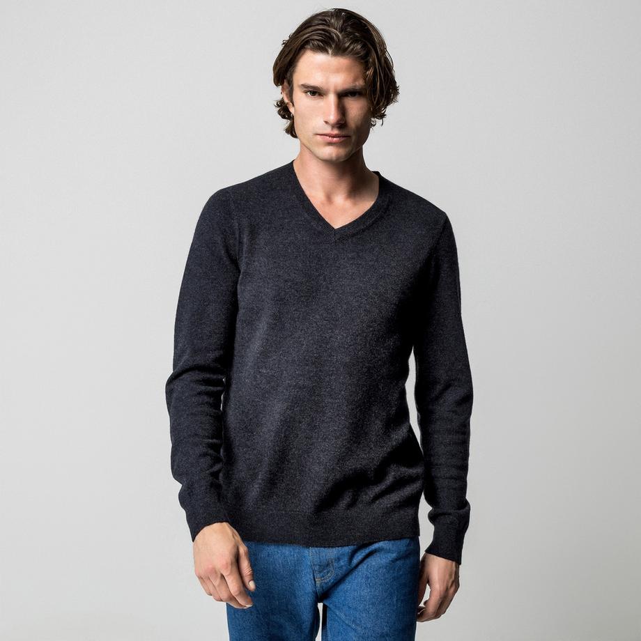 Maglione scollo a V, cachemire
