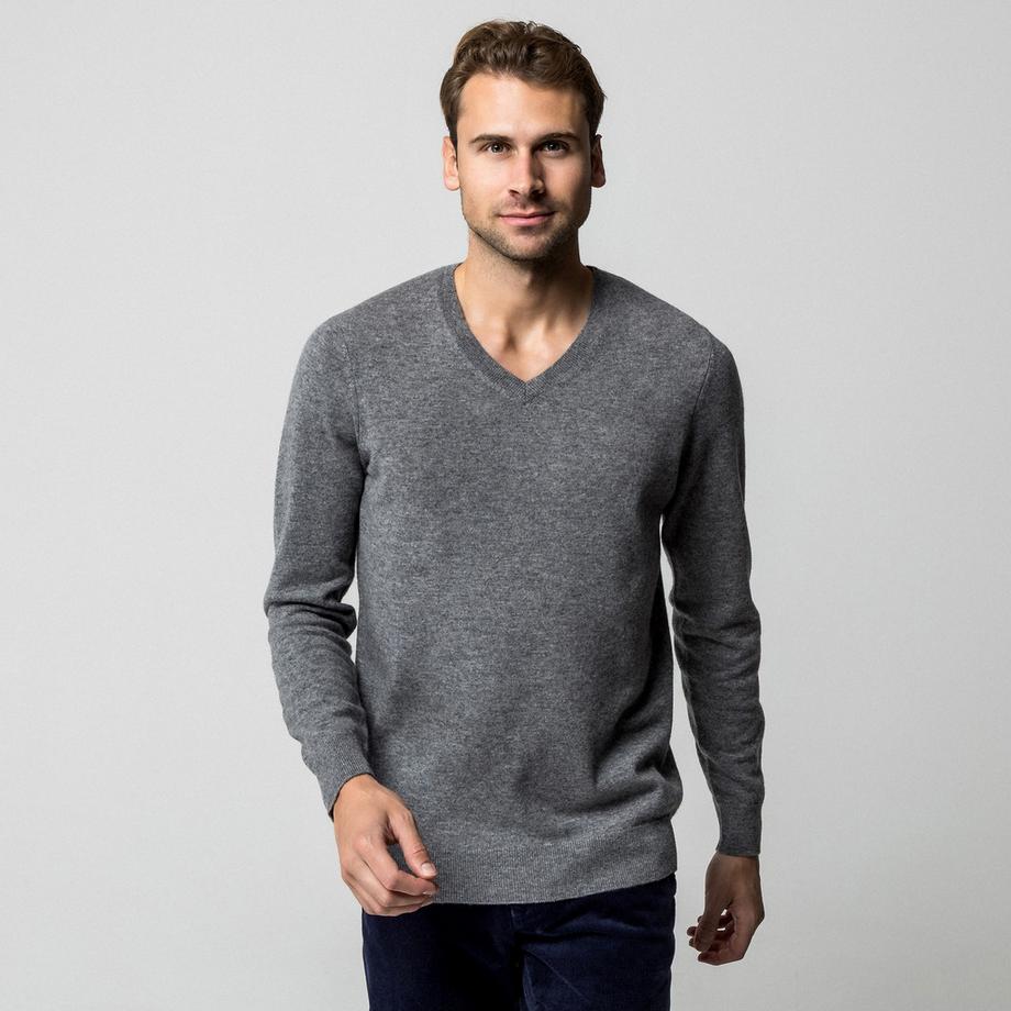 Manor Man Pullover scollo a V Cashmere  