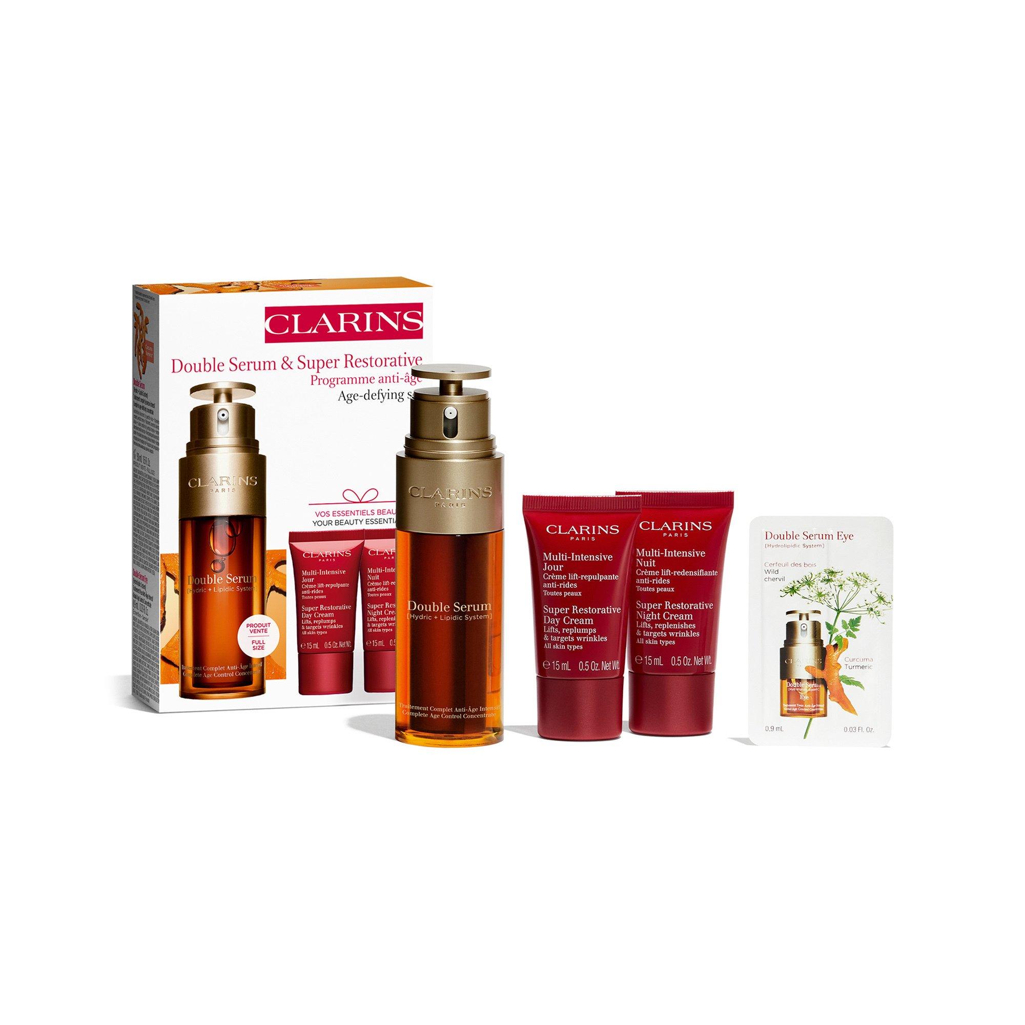 CLARINS VALUE PACK Double Serum & Super Restorative Age-defying set 