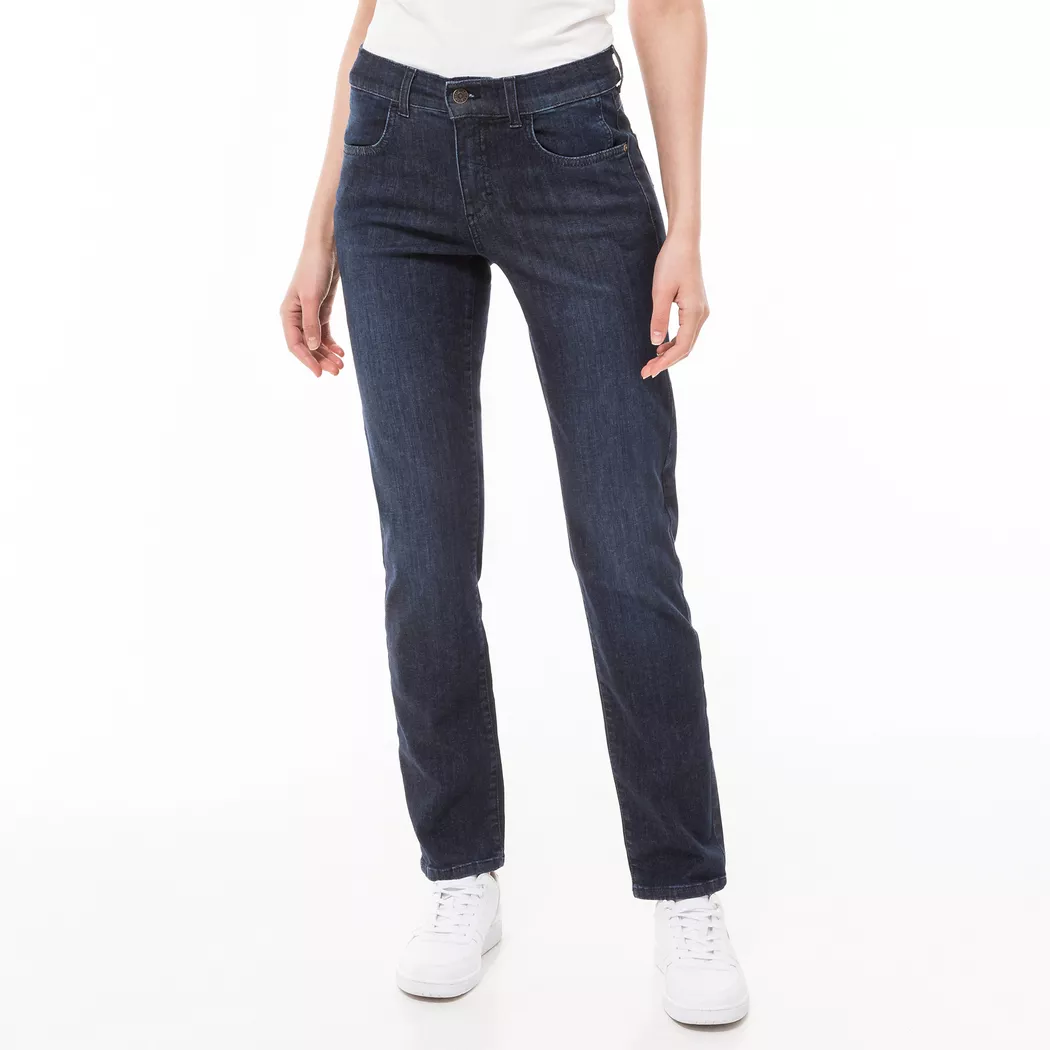 Angels - Jeans, Straight Leg Fit, für Damen, Blau Denim Dunkel, Größe W34/L30