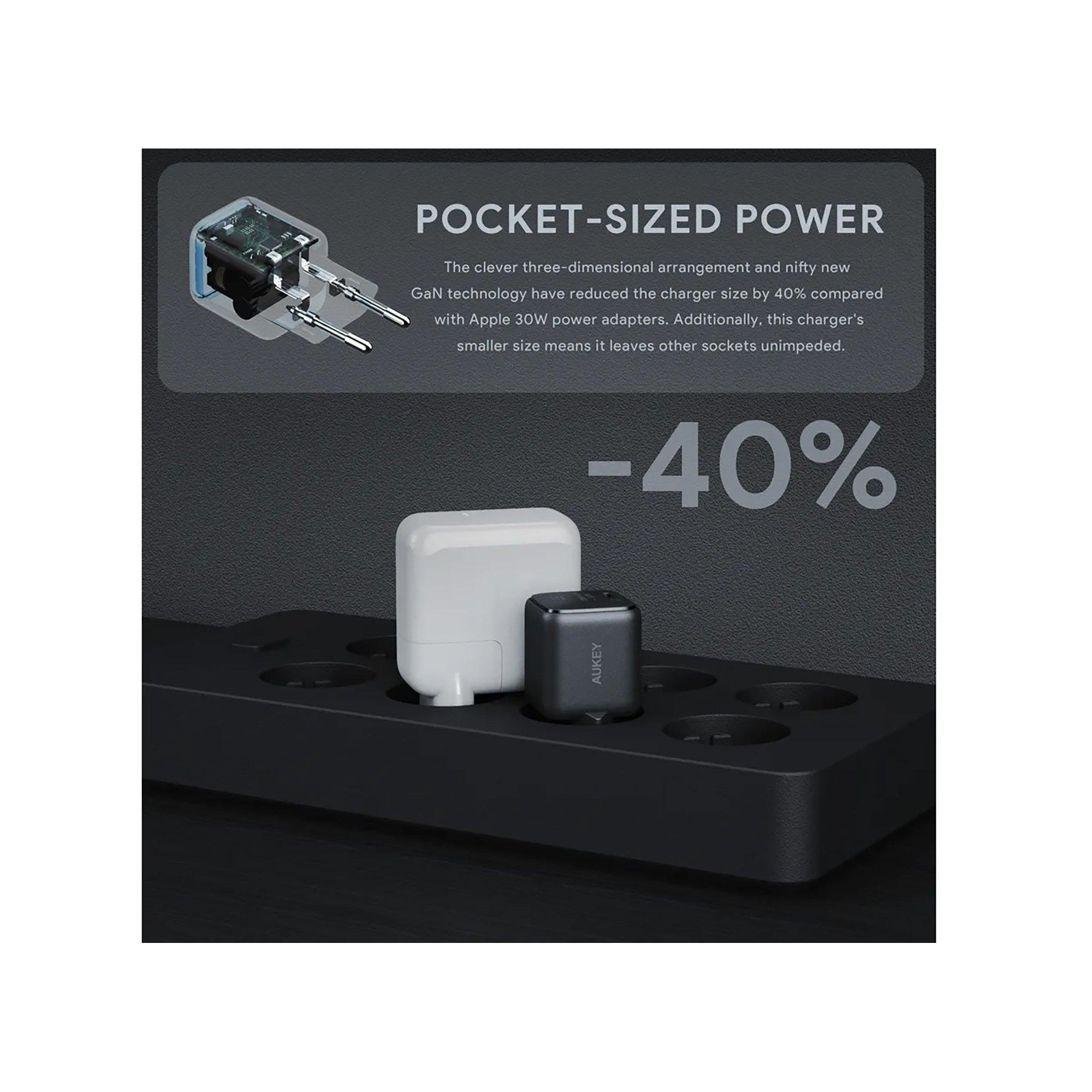 AUKEY AUKEY     Minima 30W GaN USB-C Wall charger Caricatore USB
 