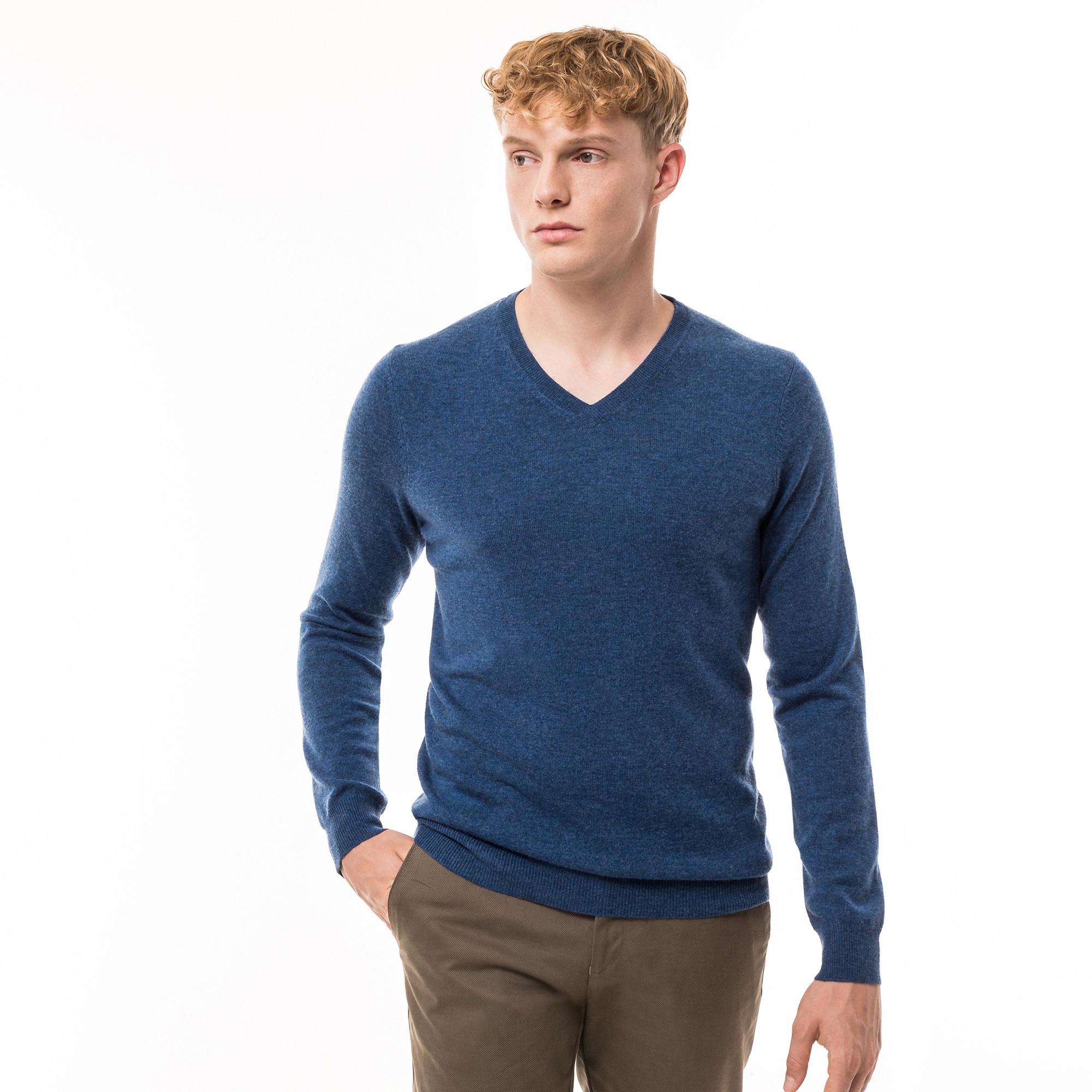 Manor Man  Pullover Merino, V-Neck 