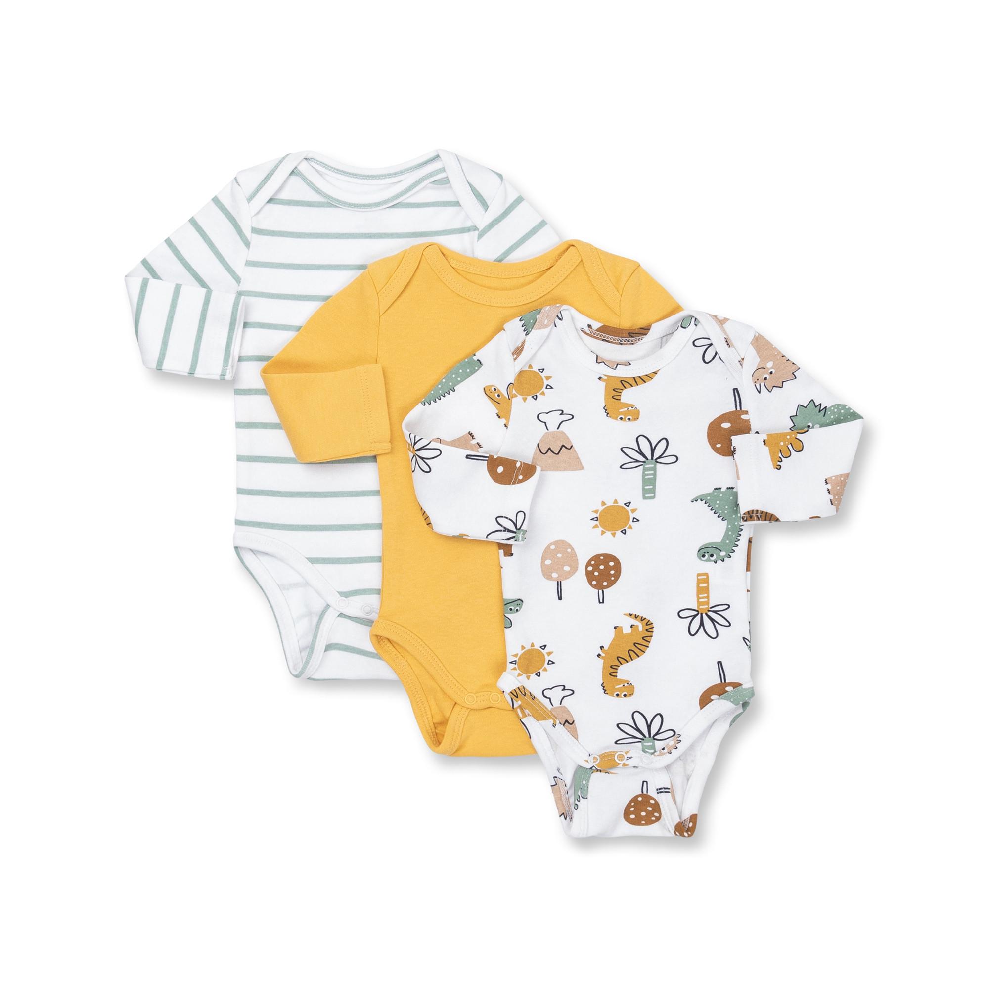 Manor Baby  Lot de 3 bodys, manches longues 