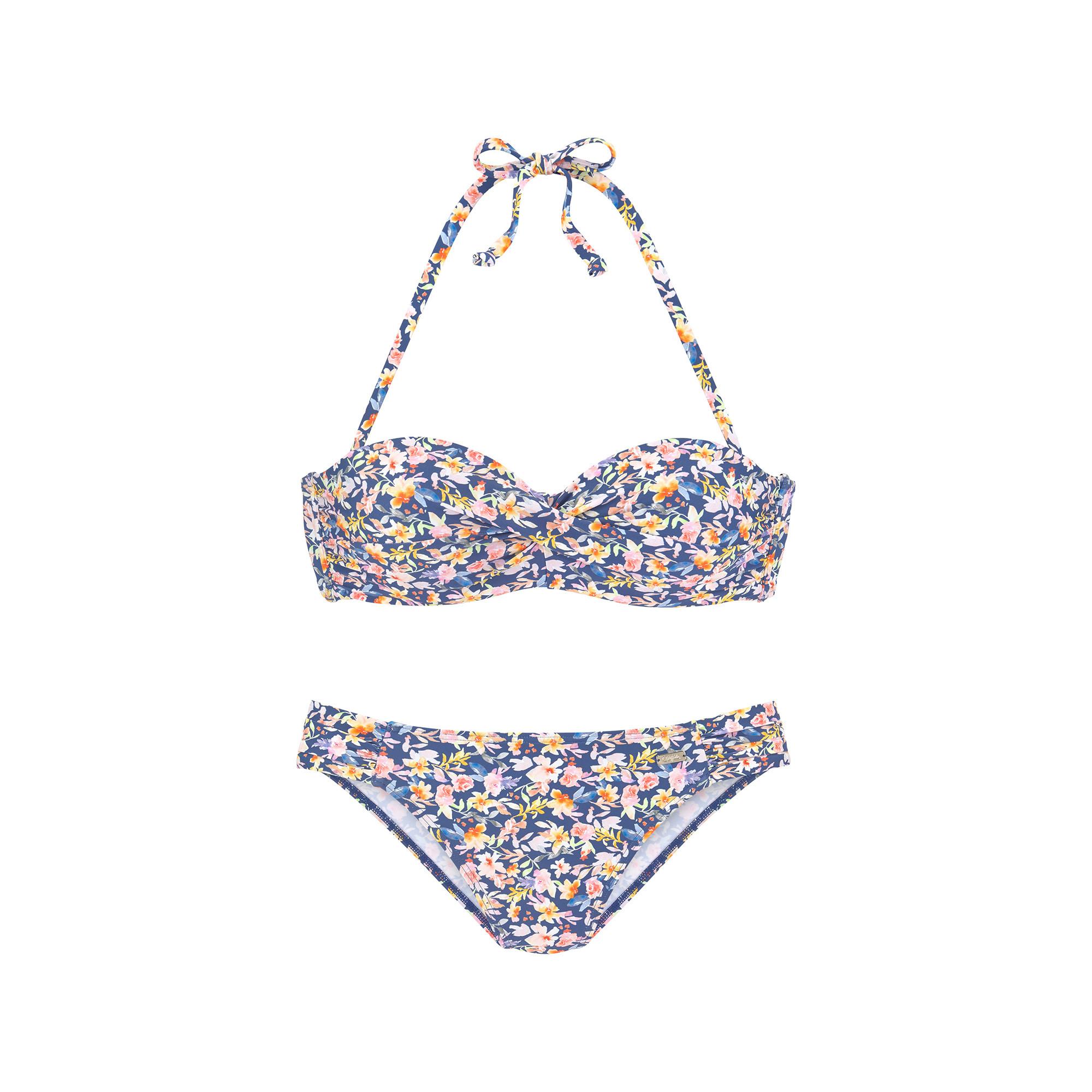 Image of Bandeau-top, Verstärkung Damen Blau Bedruckt C/38