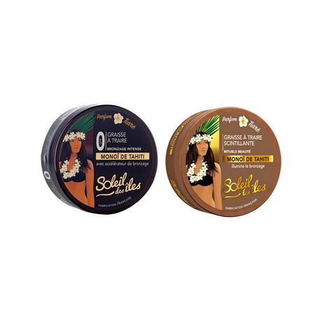 Soleil des iles DUO GRAISSE A TRAIRE  SPF0 DUO Grasso di mungitura Comestic SPF 0 Monoï e Grasso di mungitura scintillante 