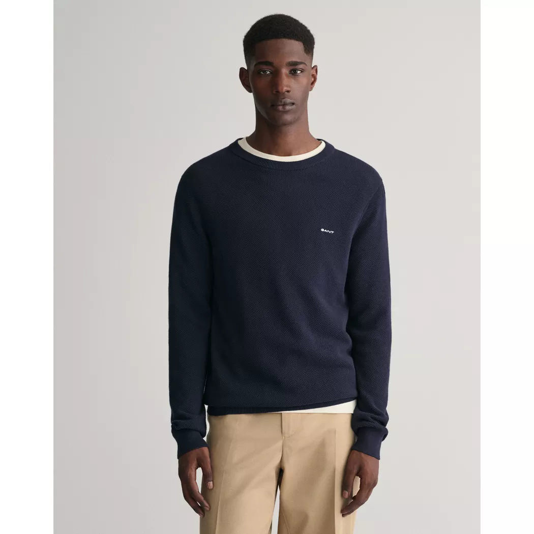 Gant Pull 8030561 Classic Evening Blue M Homme
